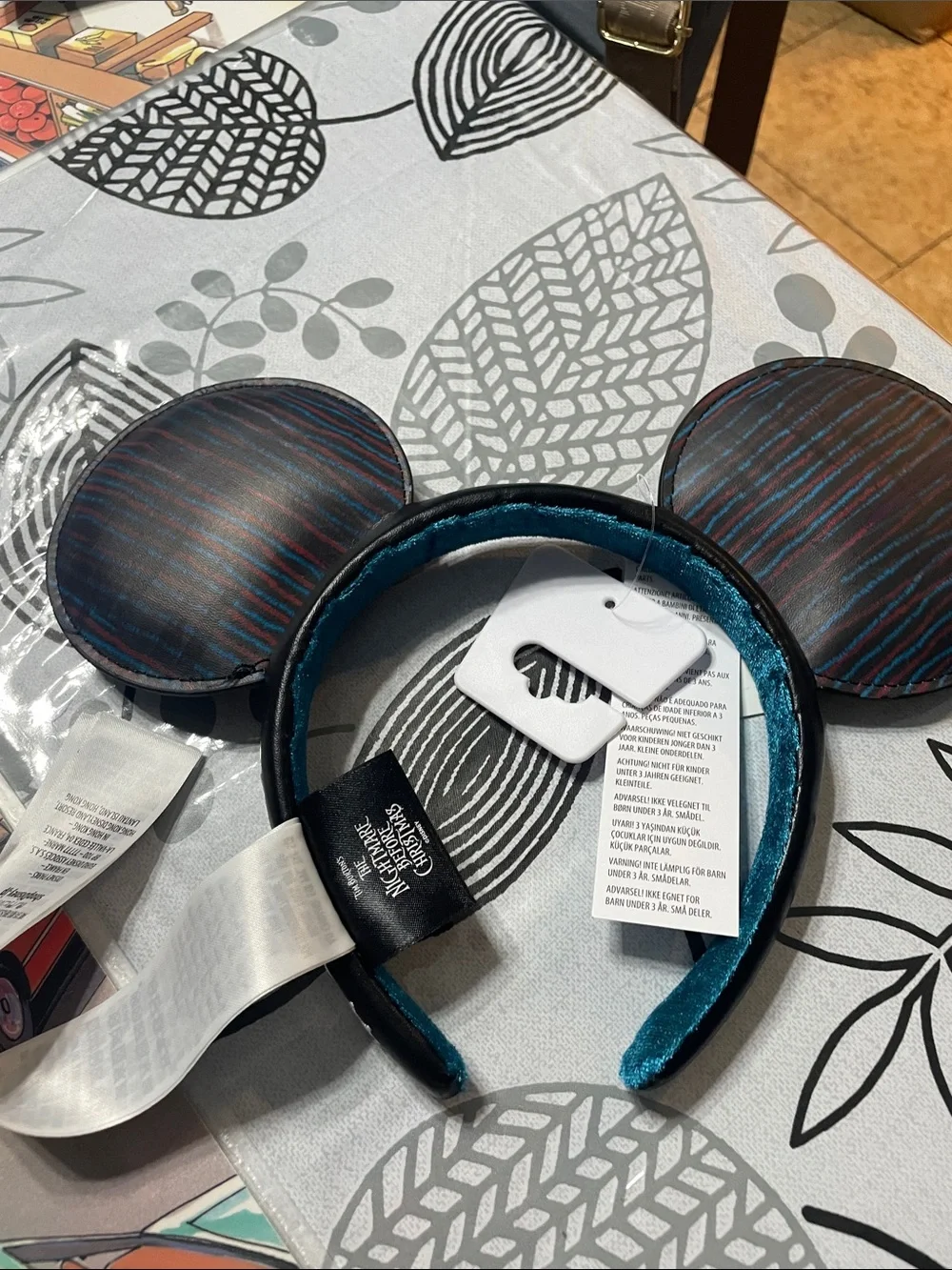 Disney Teal Metallic Skull Ear Headband
